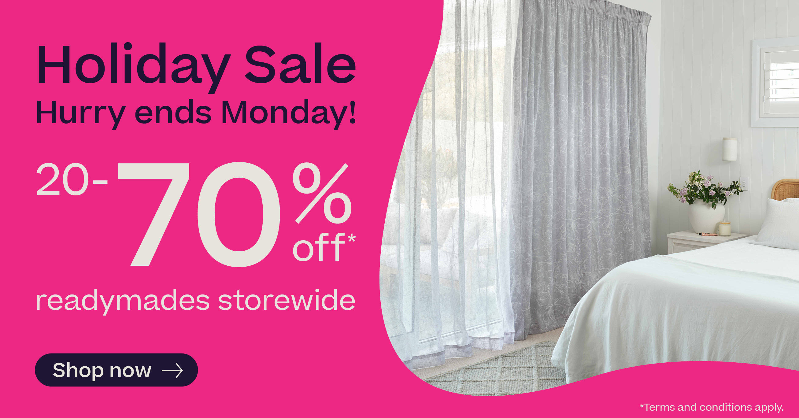 20 to 70% off off Readymades*